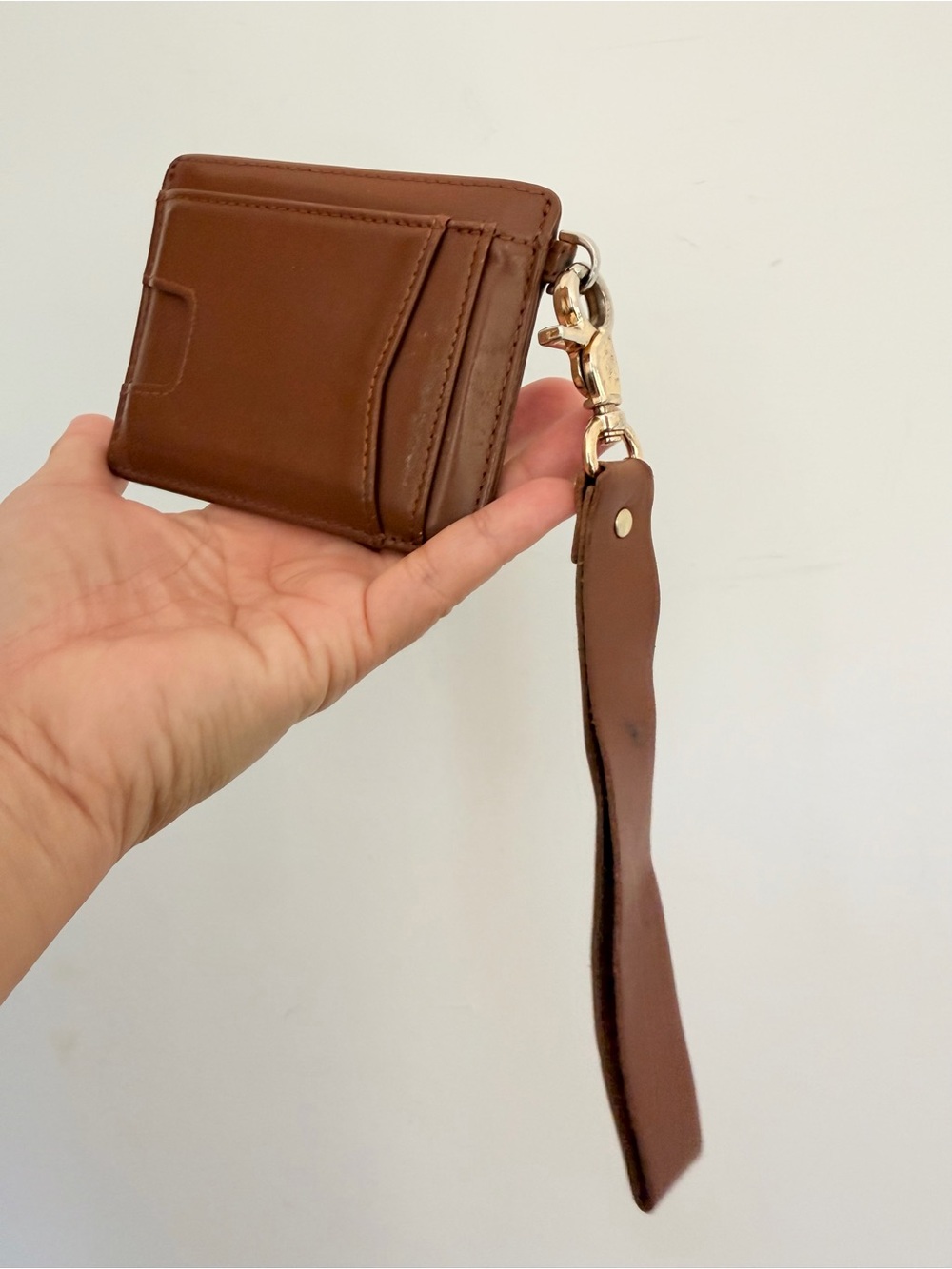 Andar Denner Brown Card Holder Keychain Wallet Wristlet READ NOTE - Picture 4 of 6